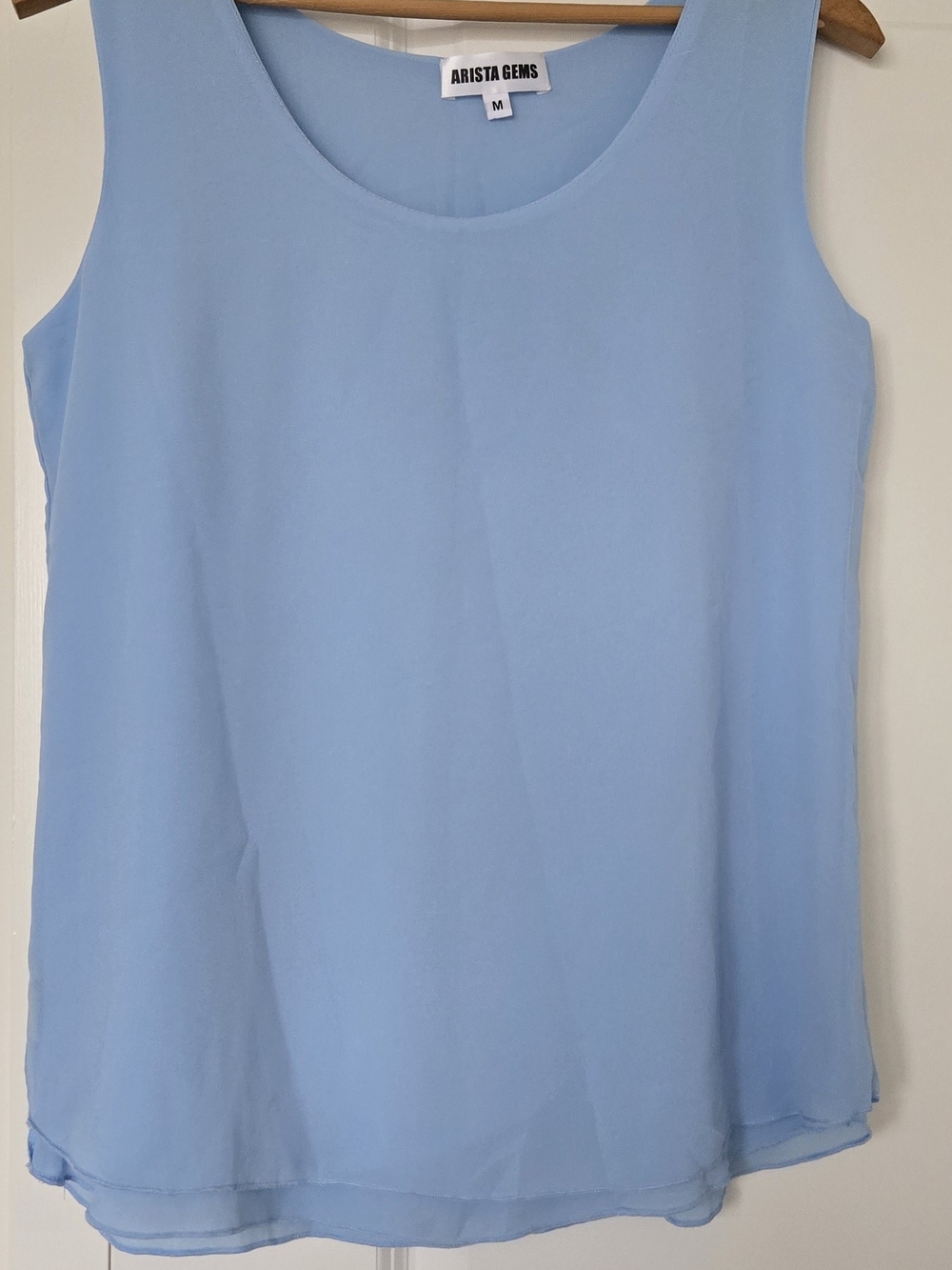 Women's Light Blue Sleeveless Blouse